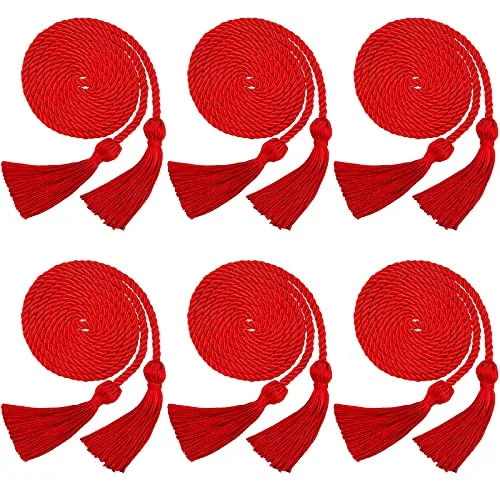 6 Pieces 2026 Graduation Cords Braided Polyester Yarn Honor Cord with