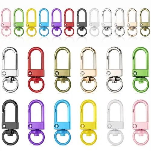 24 Pieces Dopamine Keychain Clasp Metal Lobster Claw