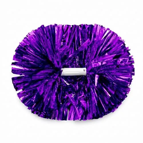 1pcs Cheerleading Pom Poms Bulk with Baton Handle Purple