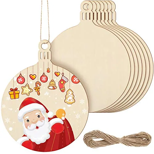 8 Pcs 11in Wood Lantern Cutouts Christmas Hanging Ornaments