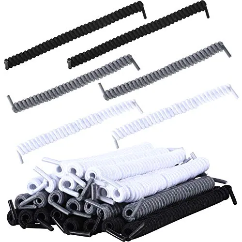12 Pairs Elastic No Tie Curly Shoe Laces