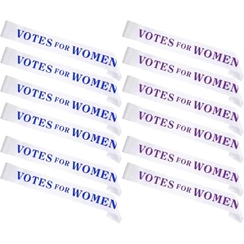 6 Pieces Votes for Women Satin Sash for Women Rights Adult Suffragette