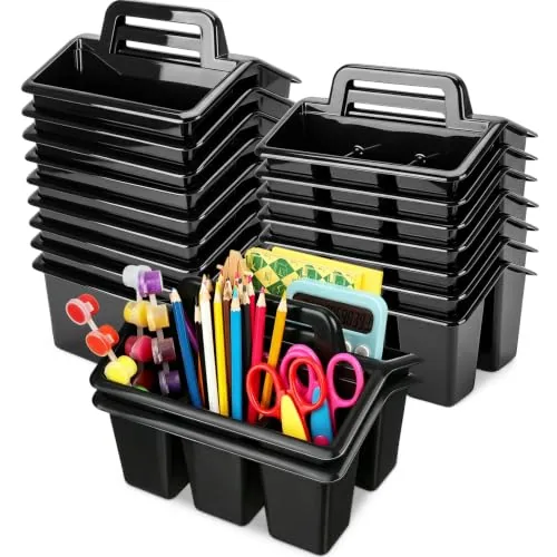 18 Pcs Classroom Caddies Stackable Plastic Organizers