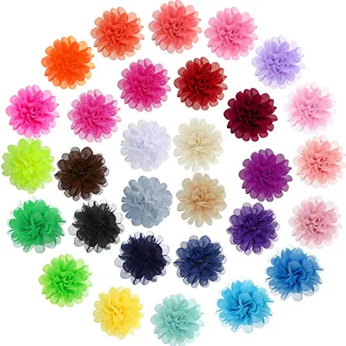 30 Pcs 3.93 Inch Dog Collar Flowers Bulk Dog Collar Charms Pet Flower Bow