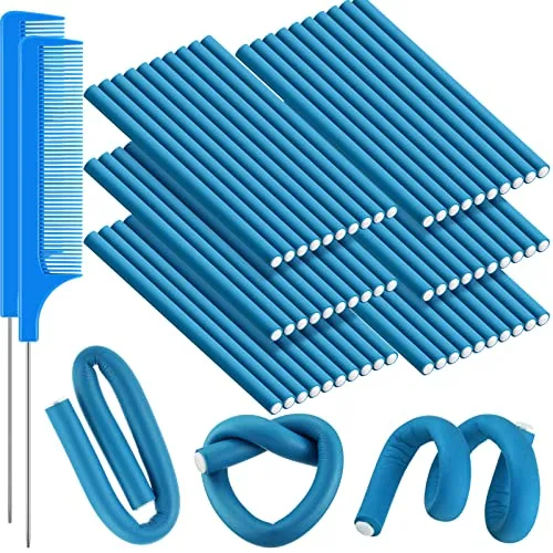 60 Pieces Flexible Curling Rods Hair Curlers Rollers Twist Flexi No Heat