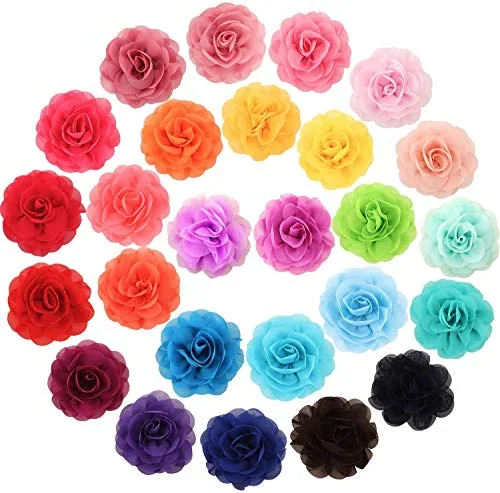 26 Pcs Dog Collar Flowers Multicolor Pet Charms Flower 5 cm Pet Bow Tie
