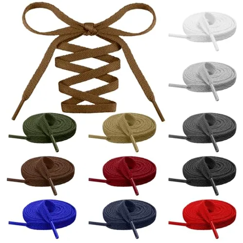 10 Pcs 40 Inch Colored Flat Shoe Laces Athletic Shoelaces Replacements