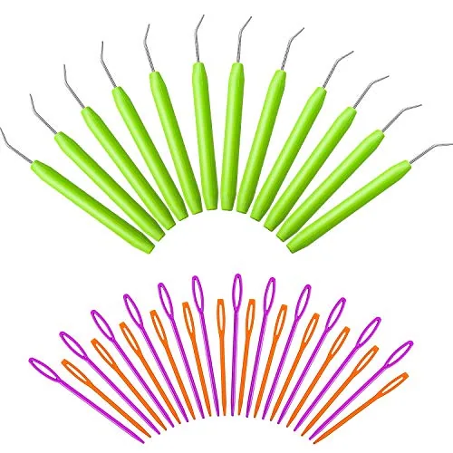 36 Pieces Loom Knit Hook Set Crochet Knitting Loom Hooks with Plastic