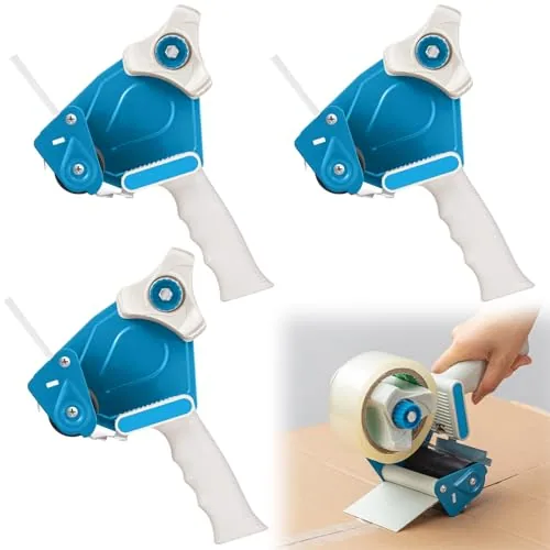 3 Pack 3 Inches Wide Tape Gun Lightweight Packing Tape Dispenser Gun