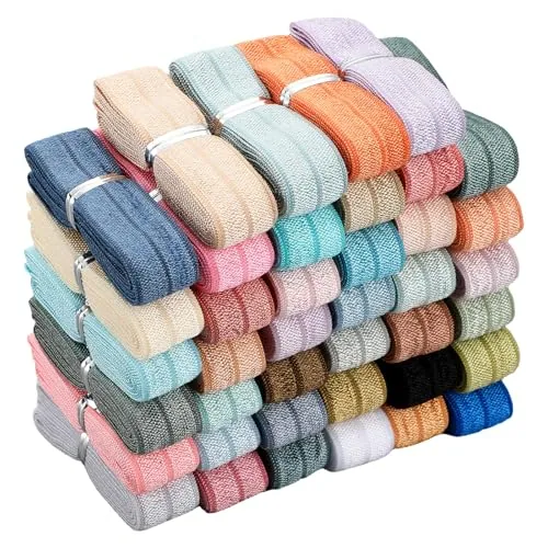 40 Yards Fold over Elastic, 5/8 in Wide Ribbon