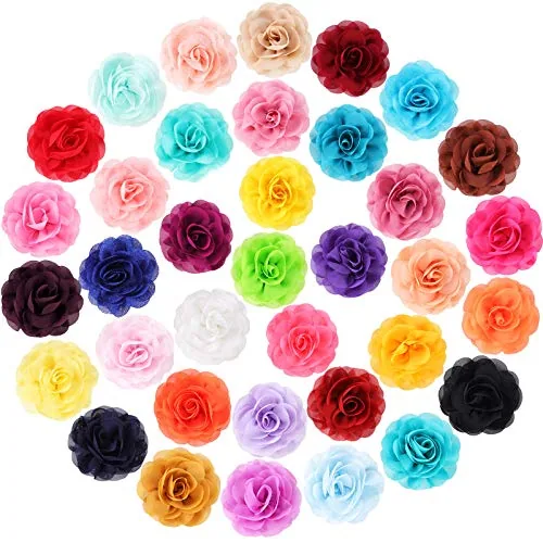 36 Pcs Dog Collar Flower Multicolor Pet Collar Bows for Cat Puppy