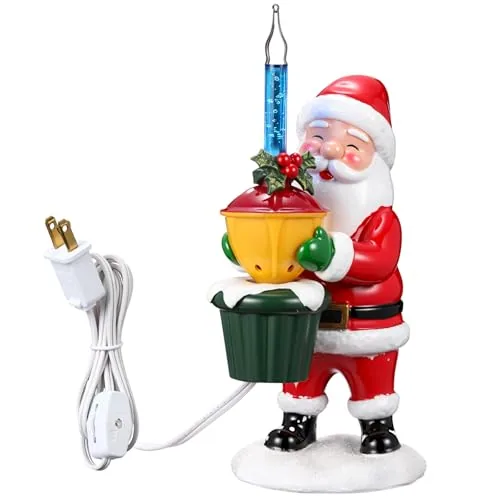 7 Inch Christmas Bubble Light Santa Bubble Night Light with Long Cord for