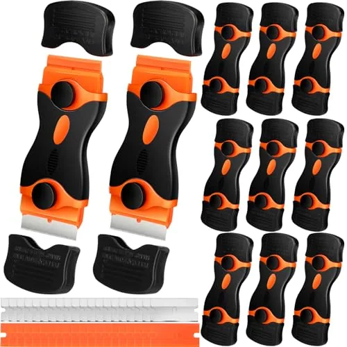 72 Pcs Double Razor Blade Scraper Tool Set 12 Pcs 2 in 1 Razor Scraper