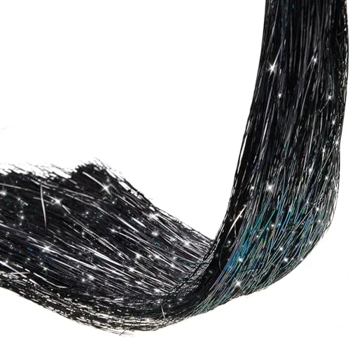 5000 Strands Halloween Black Tinsel Icicle Halloween Party Decor