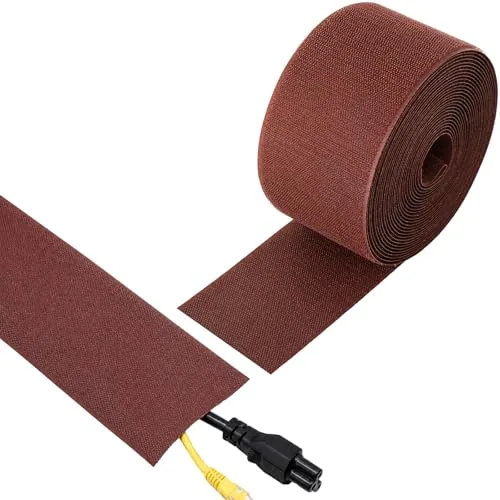 Cord Cover for Carpet, 24.6 ft x 3 in Floor Cable Management Strip