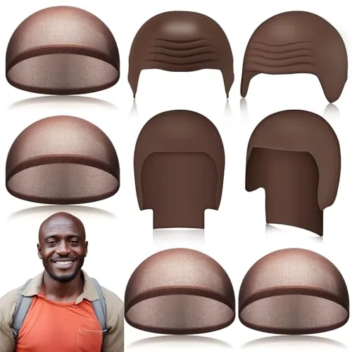 8 Pcs Halloween Latex Bald Cap Makeup Costume Cosplay
