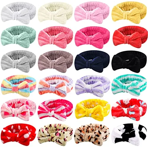 24 Pieces Face Wash Spa Headband Bulk for Women