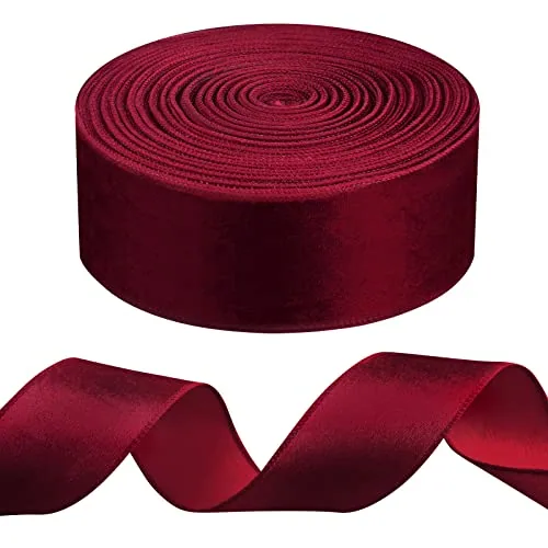 50 Yards 2.5 Inch Christmas Velvet Ribbon
