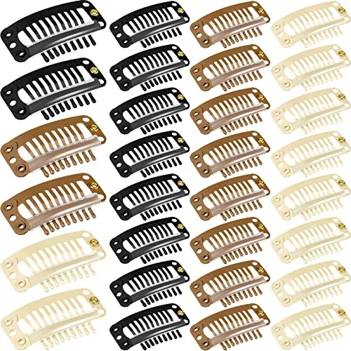 30 Pcs 32 mm 9 Teeth Hair Extension Clips