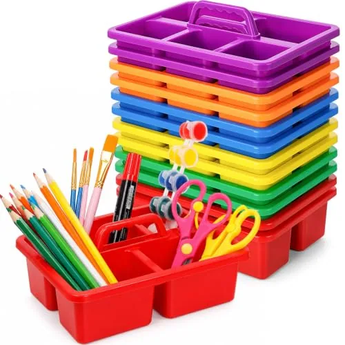 12 Pcs Classroom Caddy Bulk Plastic Storage Caddy