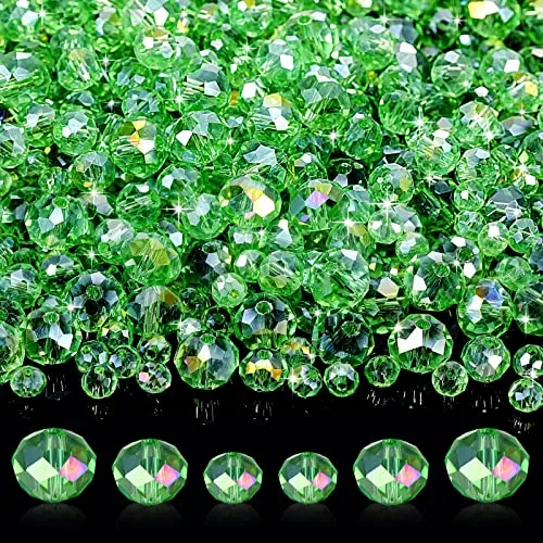 600 Pcs AB Crystal Glass Beads for Jewelry Making