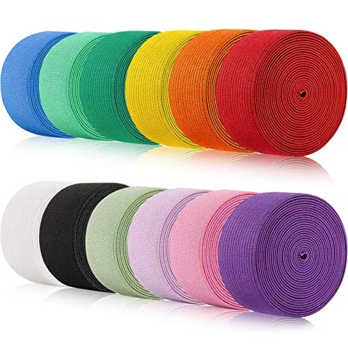 12 Rolls Elastic Band Stretch,1 Inch X 2.2 Yard
