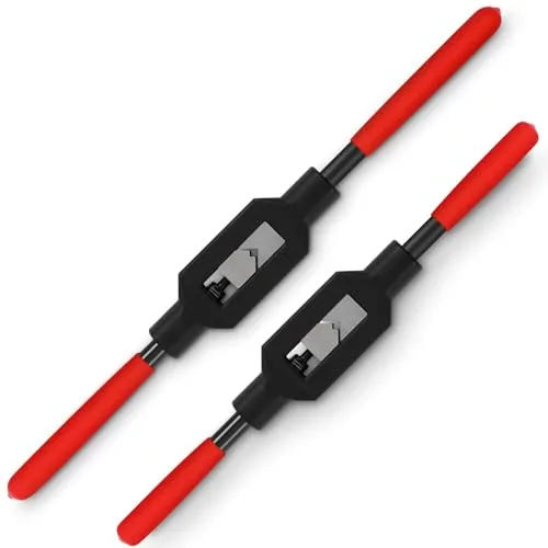 2 Pcs Adjustable Tap Wrench M1-M10 Ratcheting Tap Handle Tool for Reamer
