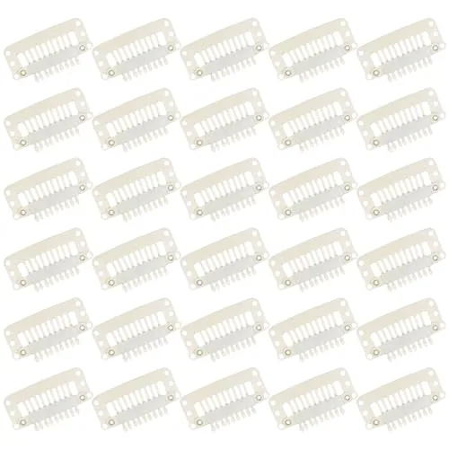 30 Pcs Wig Clips Hair Extensions, 9-Teeth 32 Mm