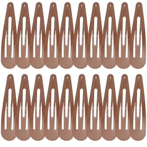 30 Pcs Large Metal Snap Barrettes