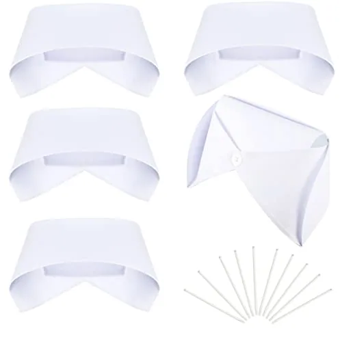 5 Set 2/5/12/24/36 Pack White Vintage Nurse Hat with Pins