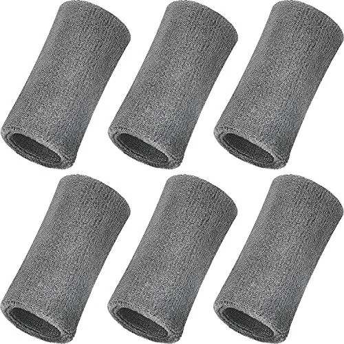 6 Inch Wrist Sweat Bands for Men Women Tennis Elastic Athletic Long