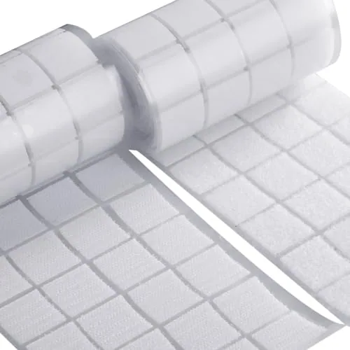 200 Pairs Self Adhesive Dots, 1 Inch Sticky Square Dots Waterproof