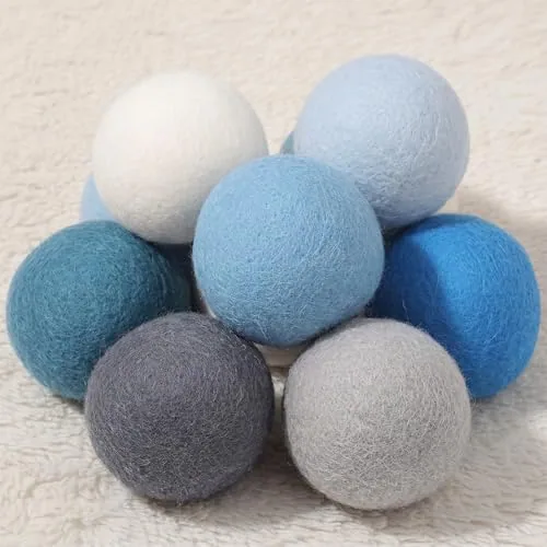 10 Pcs Wool Dryer Balls Bulk 3 Inch Laundry Reusable Colored Anti Static