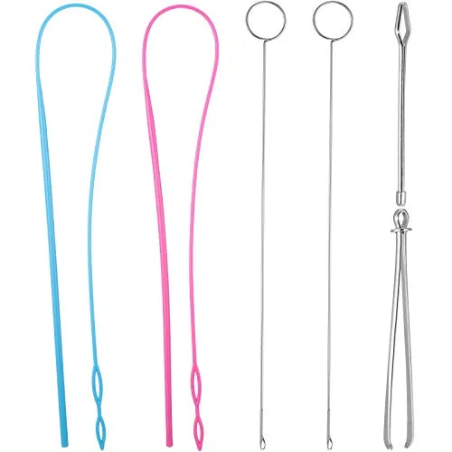 6 Pcs Sewing Loop Turner Kit with Drawstring Threader