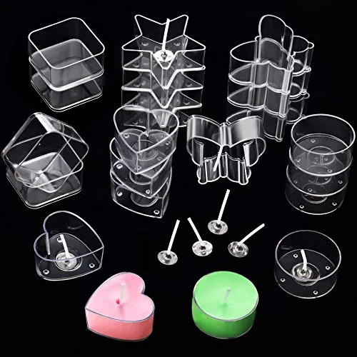 Plastic Clear Tea Light Cup Holders - Heat-Resistant Plastic Votive