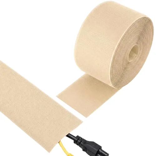 Cord Cover for Carpet, 24.6 ft x 3 in Floor Cable Management Strip