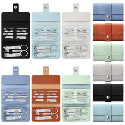 12 Sets Manicure Kit 7 in 1 Nail Clippers Case