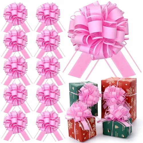 10 Pcs Pull Bows 6 Inch Gift Wrap