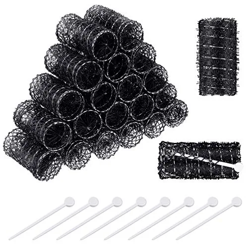 20 Pcs Brush Hair Rollers with Picks for Women, 2.5 x 1.4 in
