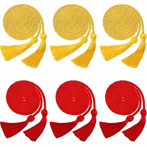 6 Pieces 2026 Graduation Cords Braided Polyester Yarn Honor Cord with