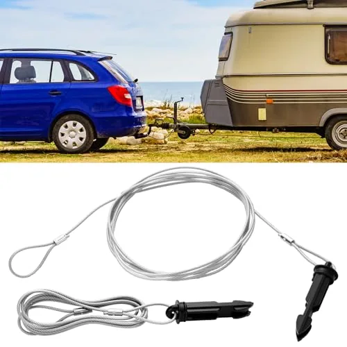 2 Pcs 4 ft Replacement Trailer Breakaway Cable for Breakaway Switch 48