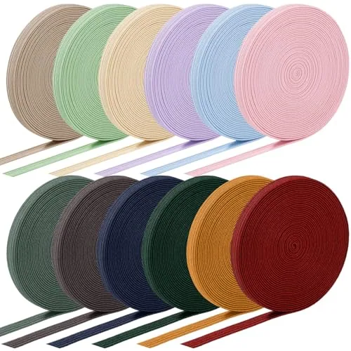 12 Rolls Elastic Band Stretch,1/4 Inch X 4.4 Yard