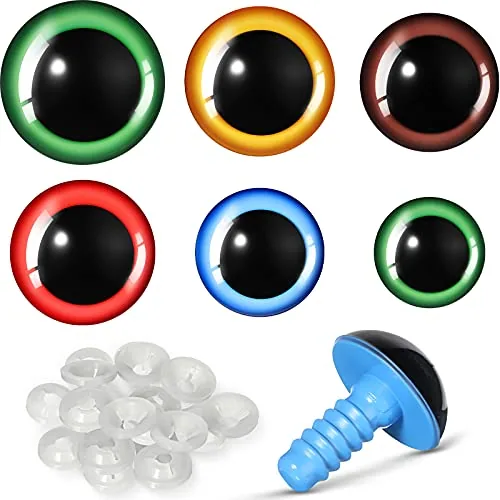 56 Pcs Large Safety Eyes Stuffed Animal Eyes Plastic 16-30 mm Craft