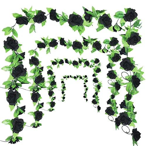 4 Pcs Artificial Flower Garland Rose Vine 7.7 Ft