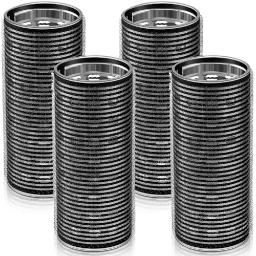 4 Pcs Aluminum Thermal Hair Rollers for Women, 4.7 X 2 Inch