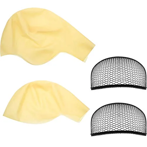 4 Pcs Latex Bald Caps Halloween Costume