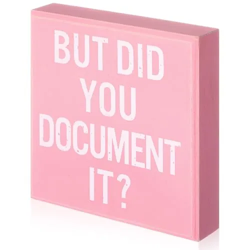 but Did You Document It Wooden Sign, 6x6 Office Desk