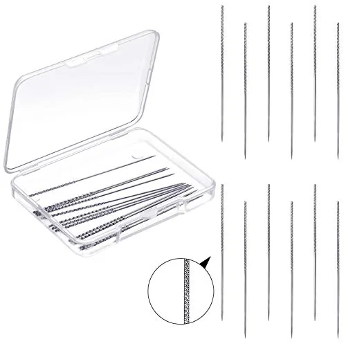 12 Snag Nab Tool Needle for Knit Woven Repair,Sliver,2.36 Inches