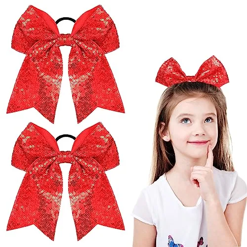 2 Pack Large Cheerleading Hair Bows