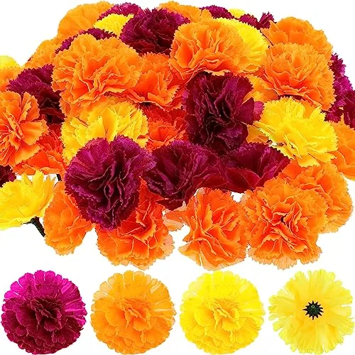 140 Pcs Marigold Flowers Head Decor,2 Inch